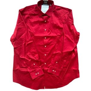 Van Heusen Flex Ultra Wrinkle Free Stretch Collar Shirt Garnet Size 2XL